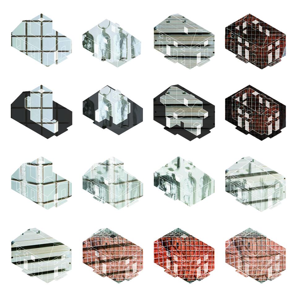 Exterior to interior shift diagrams, form shifts as interior expands