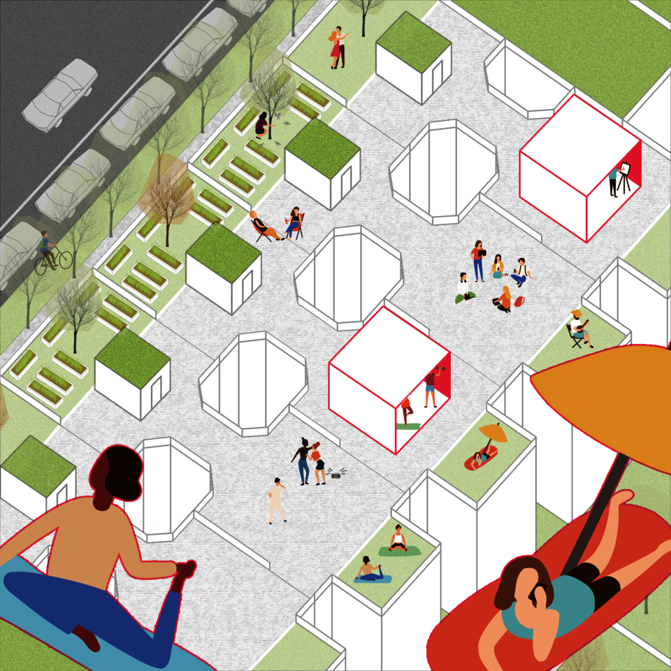 Rooftop greening and independent rooms become the new amenities for people to do sports, grow plants, and enjoy the open space with sunlight and fresh air.