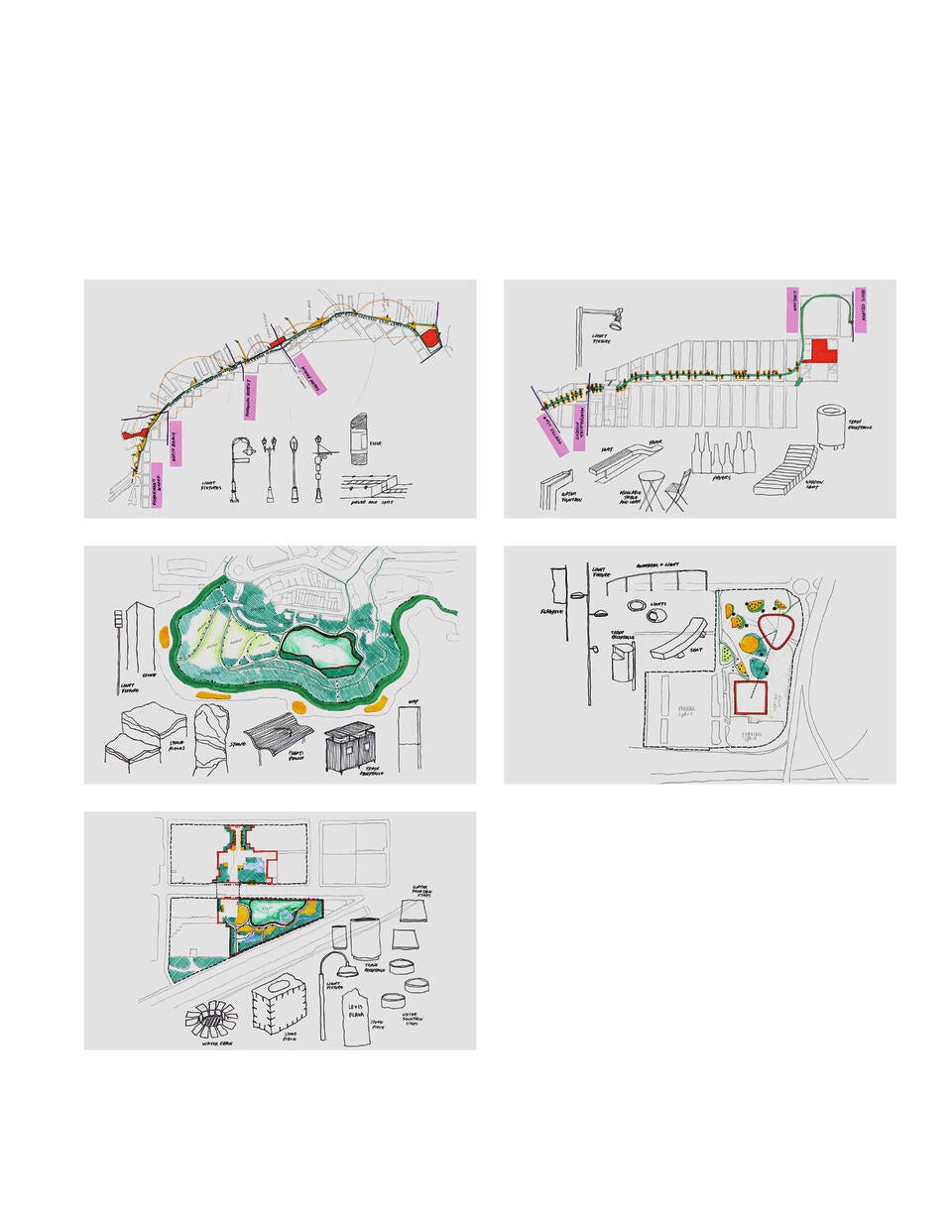 Outlining five landscape projects