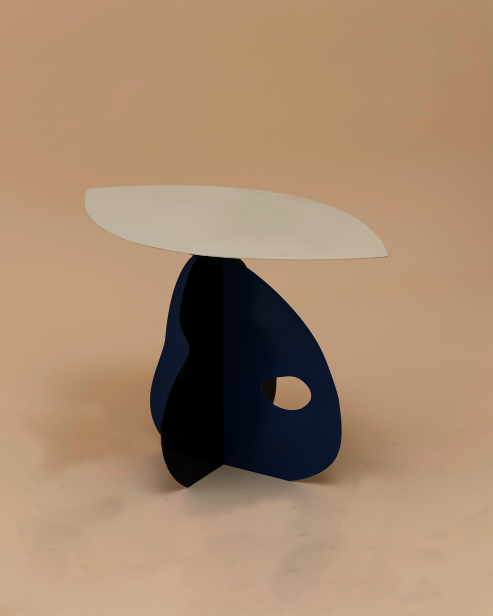 Powder coated steel flat pack table