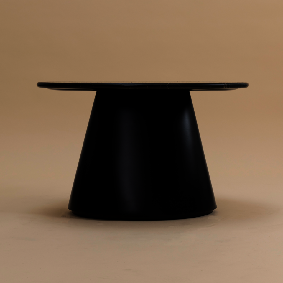 Inlaid marble and wood table