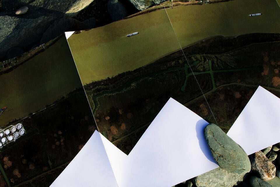 Detail of River Logic installation at Sachuest Point, RI