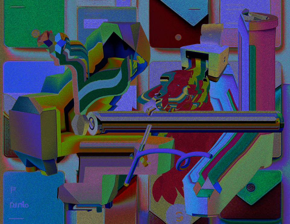 collage of colorful imagery created with Midjourney AI image-generator