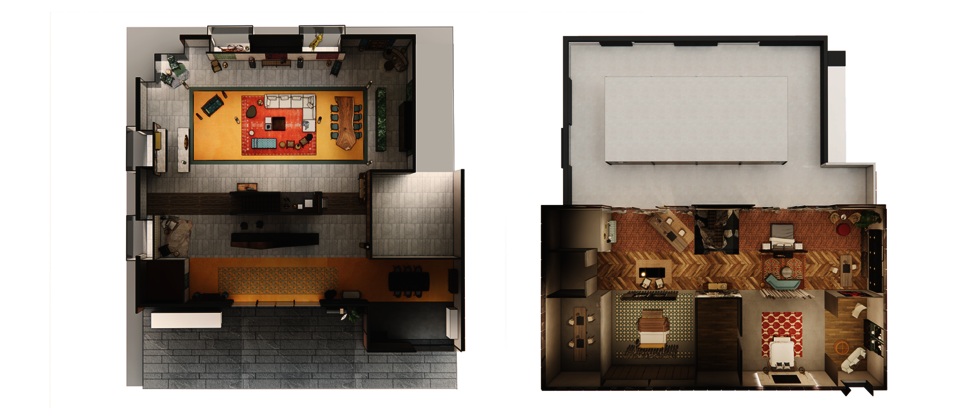 The intent of the interiors is to create a unique experience that prioritized comfort and craftsmanship. All the products in the store are made in India and range from handcrafted textiles to rare natural stones.