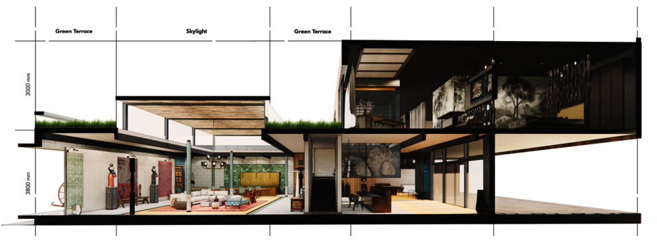 Each zone is a display of various materials and products that are curated to feel like a part of any home.