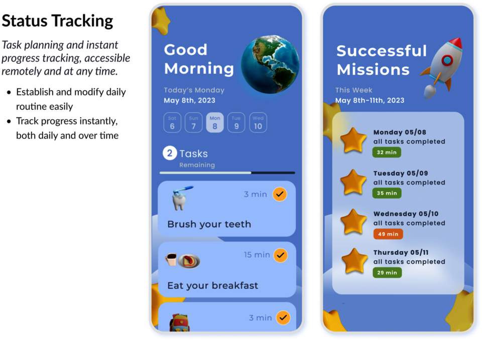  Walkthrough of mobile app key feature: instant status tracking