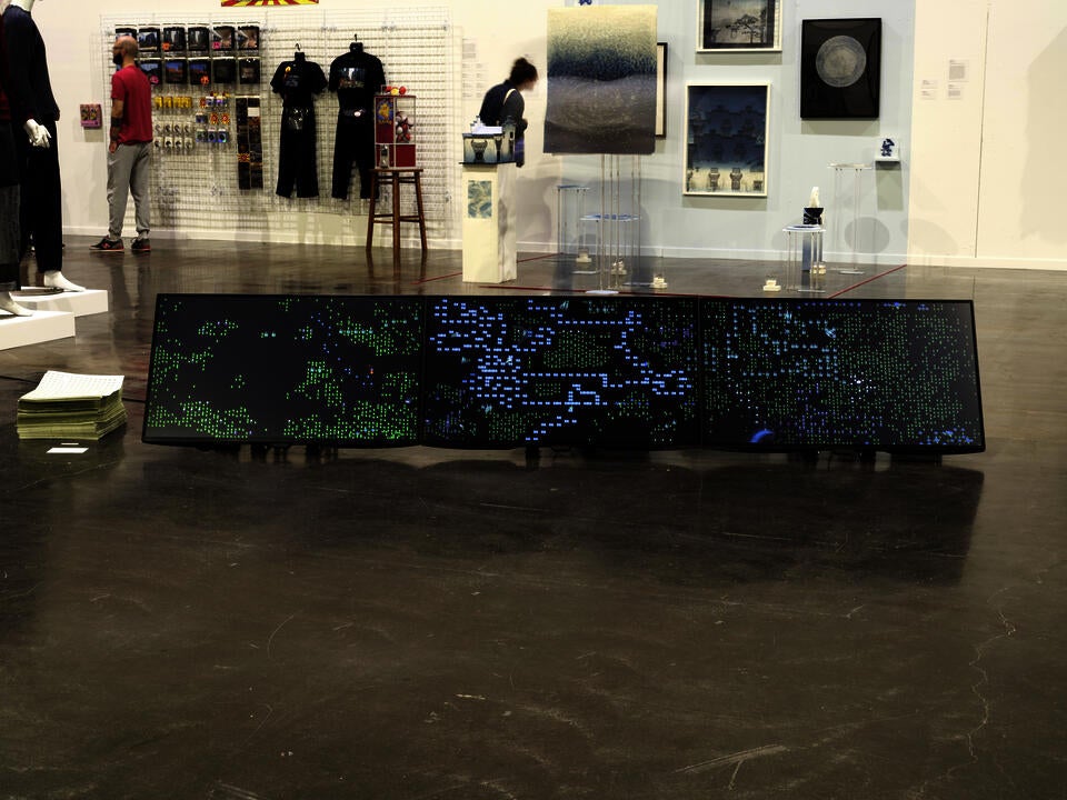 Full view of front of installation