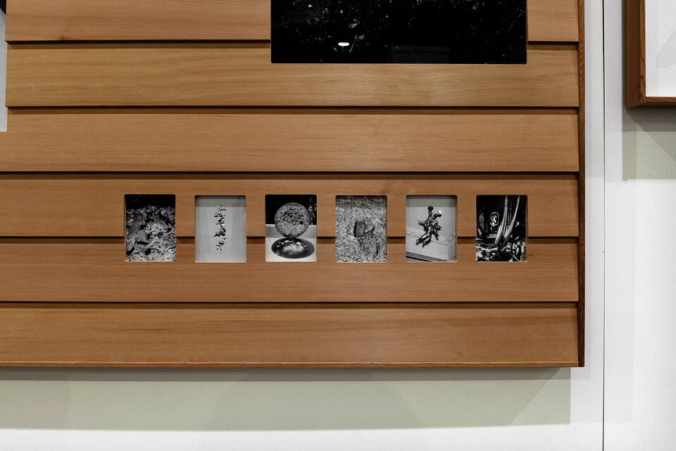Installation view of framed photographic artworks at the RISD Degree Show 2023