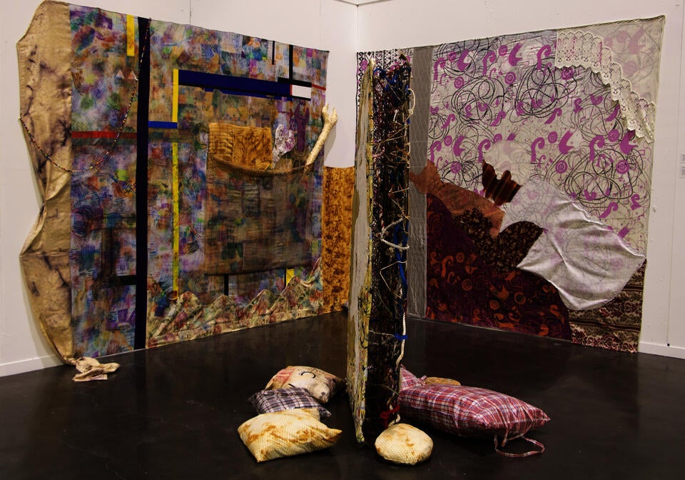 installation shot of all three works
