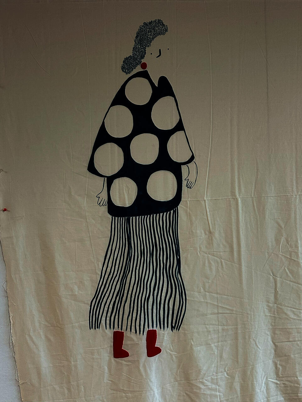 Zoom to left of muslin panel