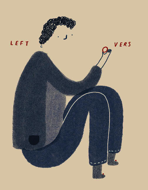 Person holding what's left (over)