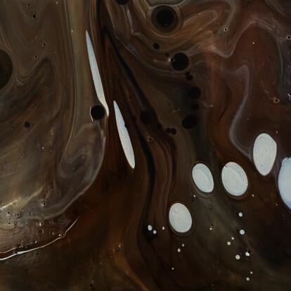 This image shows latex pigmented various shades of brown and beige, resembling marble.