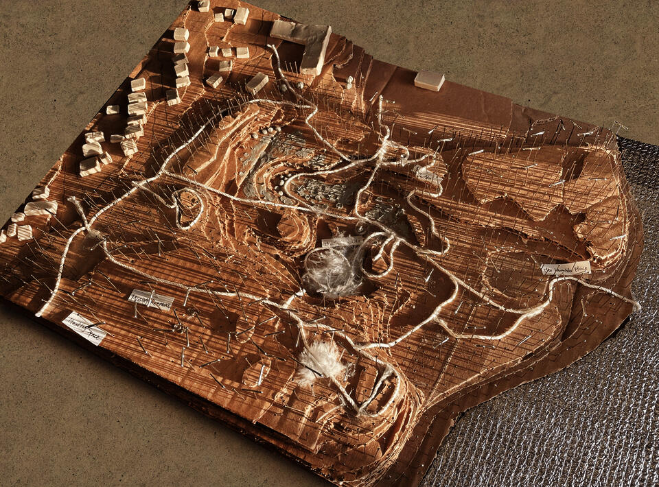 A model illustrating the landscape condition of the existing site