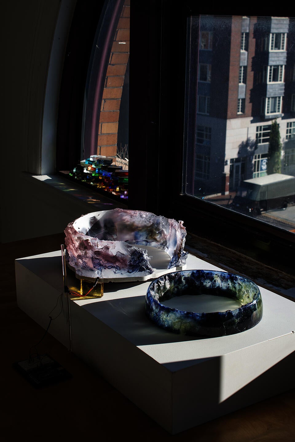 Glass forms in sunlght