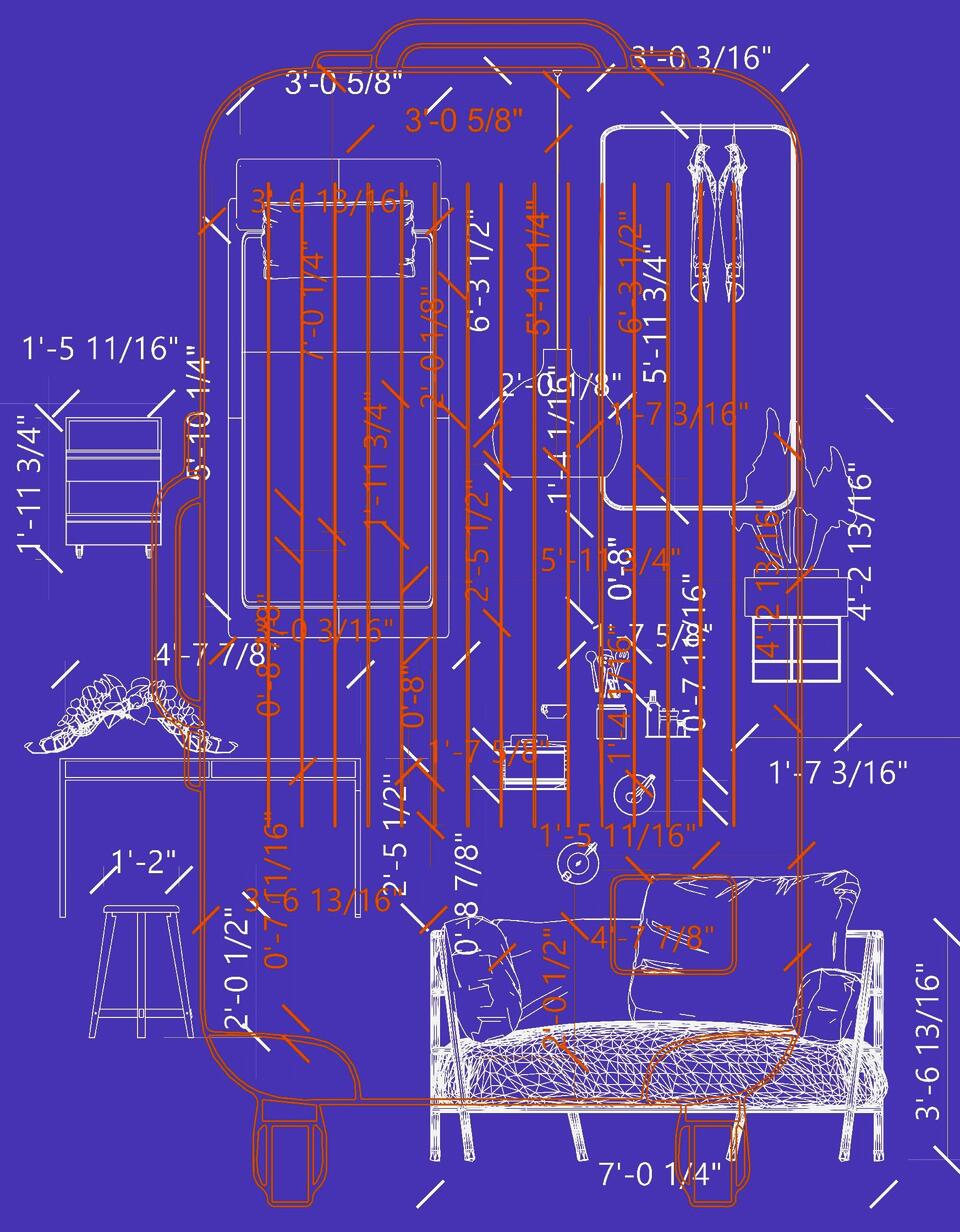 Unfolding Domesticity, concept image, digital collage