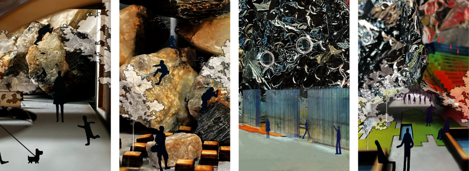 These are the perspectives of the spaces in the lab