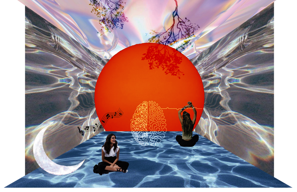 This is a collage to show how visitors may feel in the lab