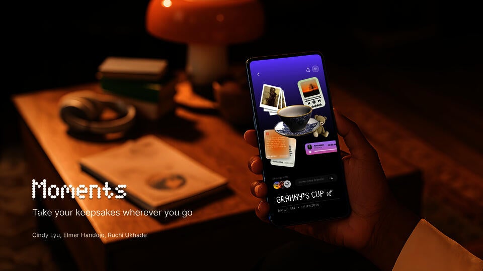 “Moments” is a remembrance app to 3D scan objects, add memories, and build a personal archive of meaningful keepsakes.