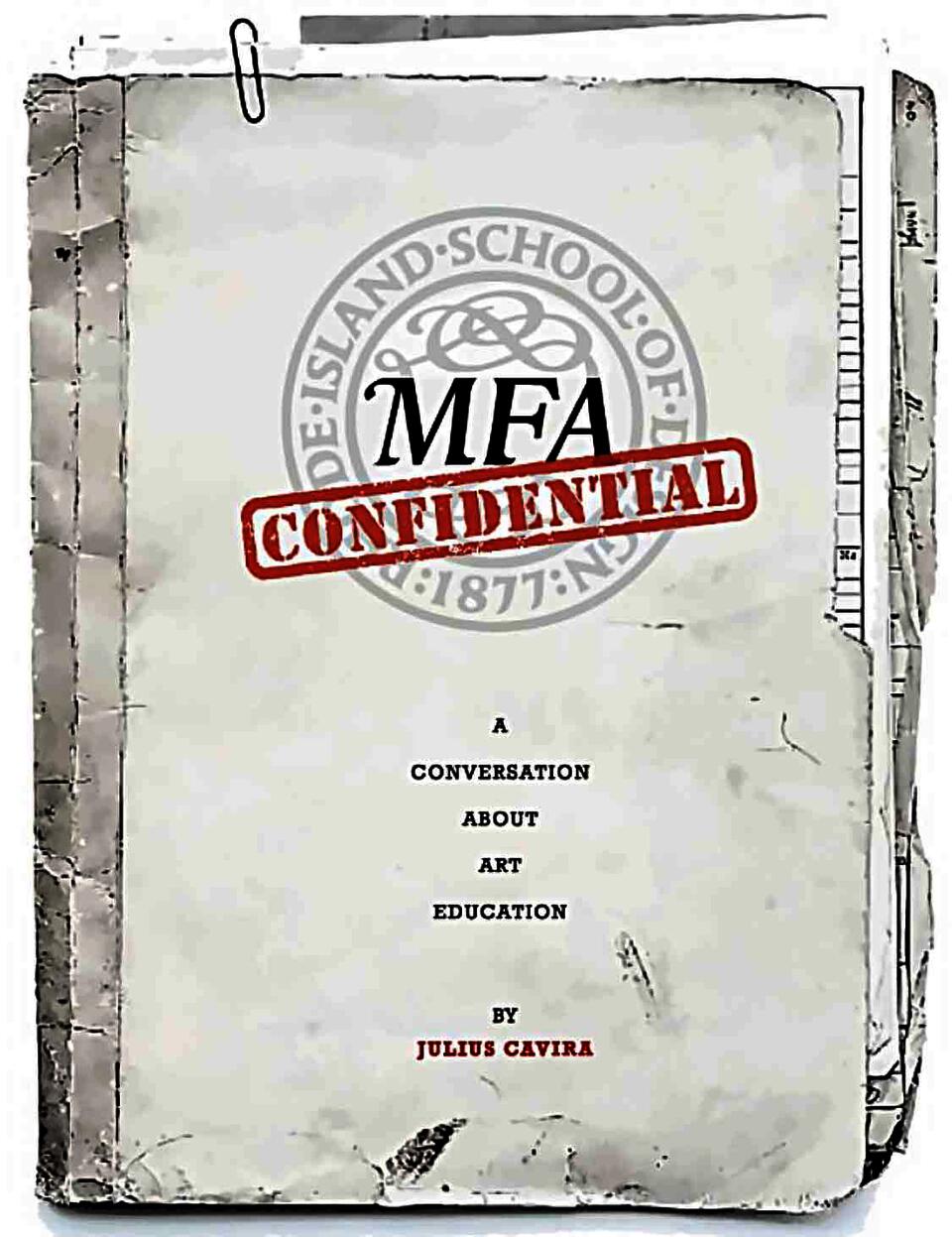 A hard cover book with the cover of a file folder with an ornate logo with a stamp across it saying "confidential."