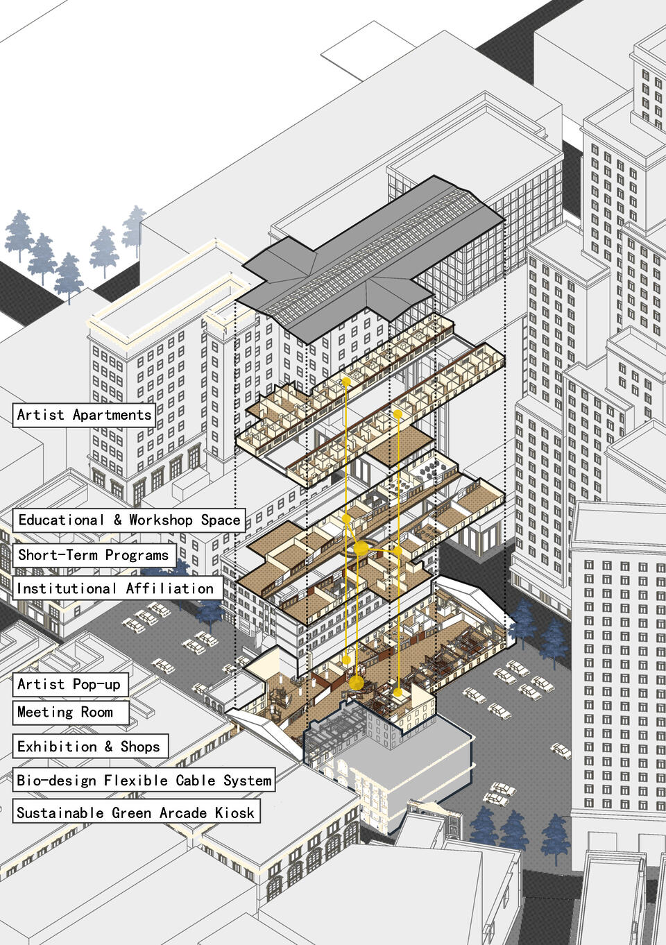 This project transforms The Arcade into a sustainable artist incubator